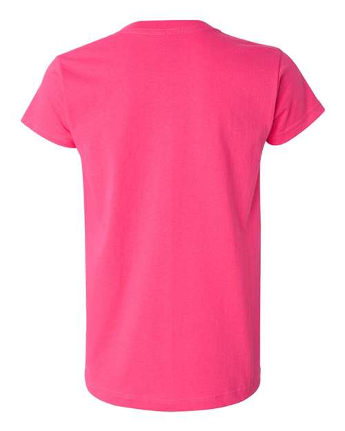 Bayside 3325 Women's USA-Made T-Shirt - Bright Pink - back