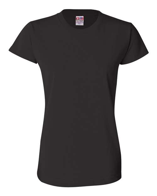 Bayside 3325 Women's USA-Made T-Shirt - Black - front
