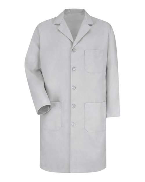 Red Kap KP14 Unisex Button Front Lab Coat - GY-Grey - front