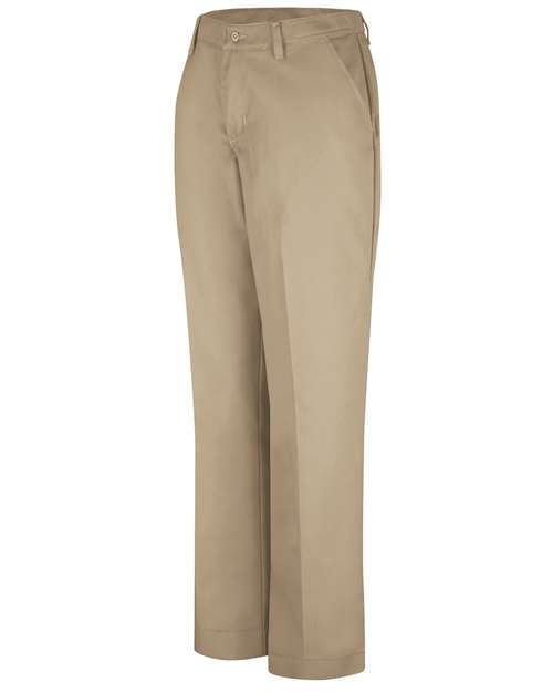 Red Kap PT21 Women's Dura-Kap Industrial Pants - Khaki - Unhemmed - front