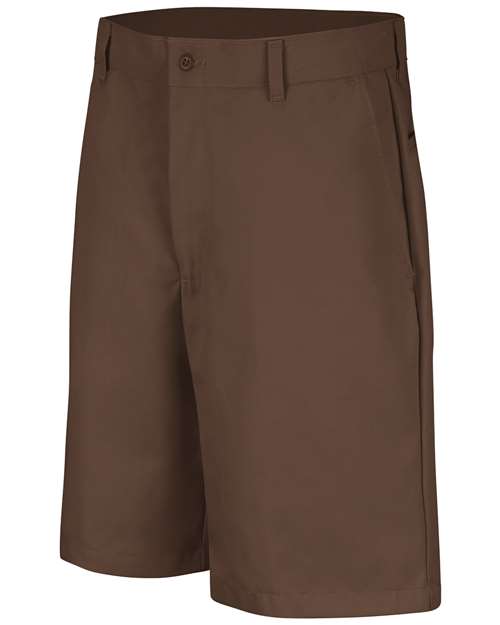 Red Kap PT26 Men's Plain Front Shorts - Brown - front