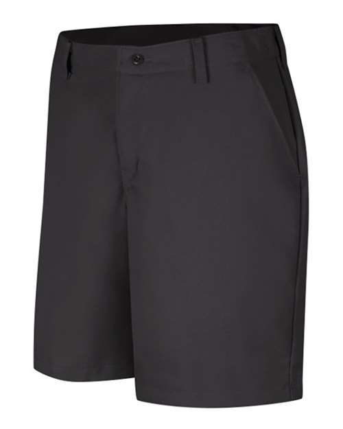 Red Kap PT27 Women's Plain Front 8" Shorts - Black - front