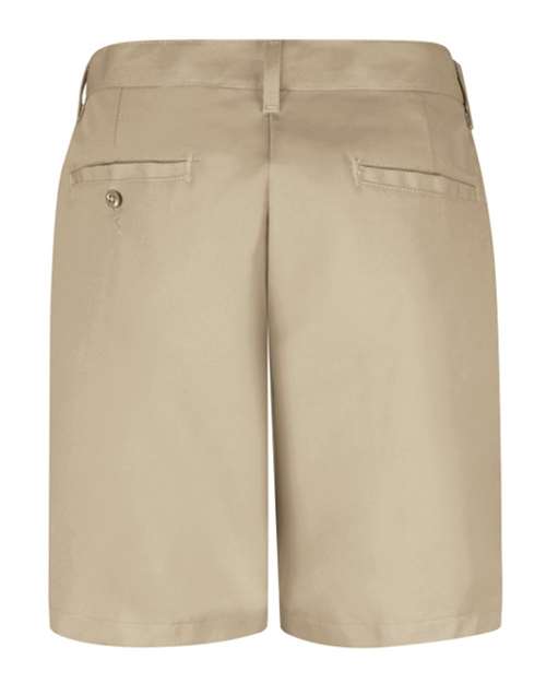 Red Kap PT27 Women's Plain Front 8" Shorts - Tan - back