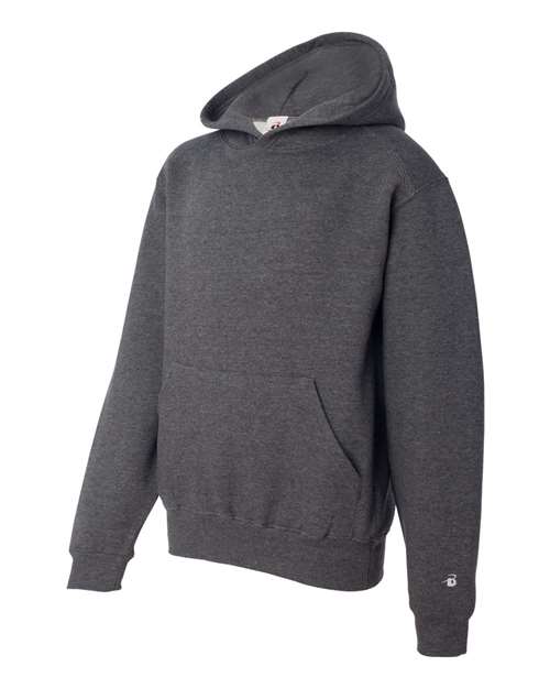 Badger 2254 Youth Hooded Sweatshirt - Charcoal - side