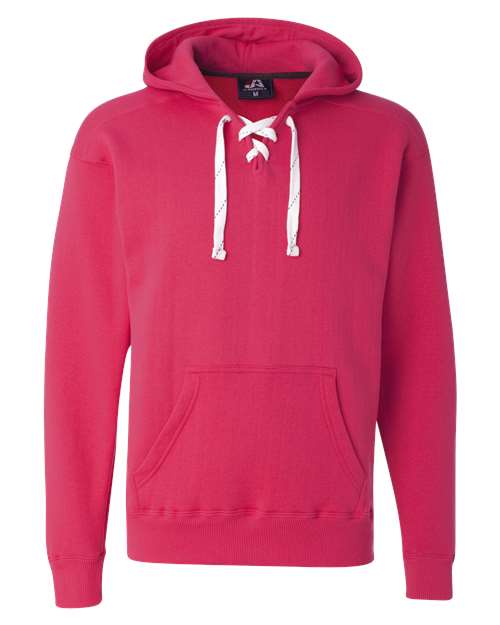 J. America 8830 Men's Sport Lace Hooded Sweatshirt - Wildberry - front