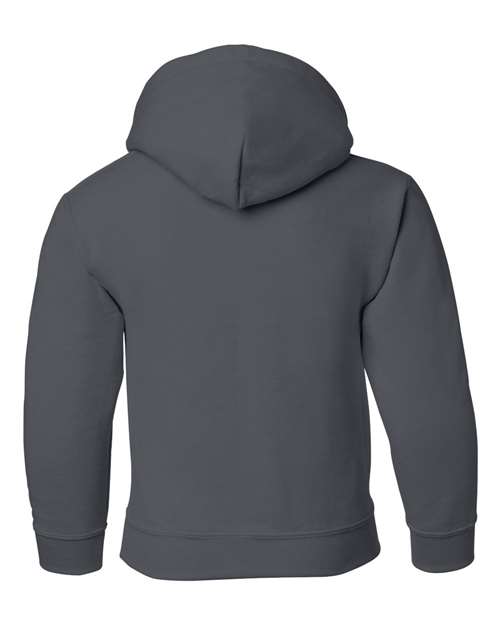 Gildan 18500B Youth Heavy Blend™ Hooded Sweatshirt - Charcoal - back