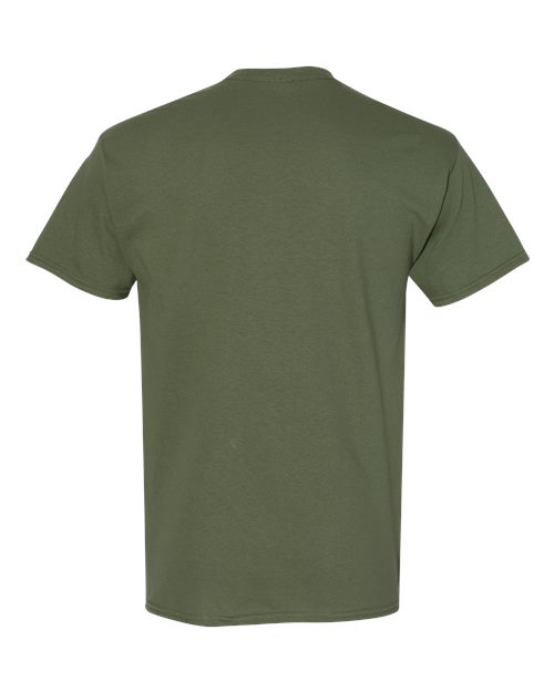 Gildan 5000B Youth Heavy Cotton™ T-Shirt - Military Green - back