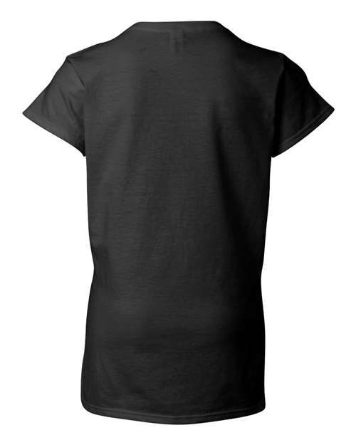 Gildan 64V00L Women's Softstyle® V-Neck T-Shirt - Black - back