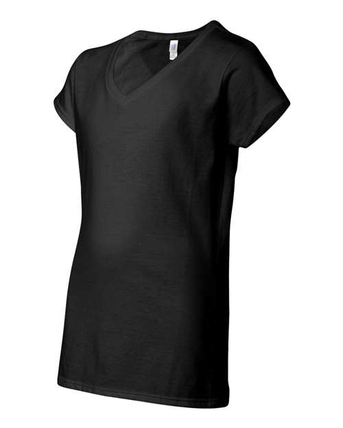 Gildan 64V00L Women's Softstyle® V-Neck T-Shirt - Black - side