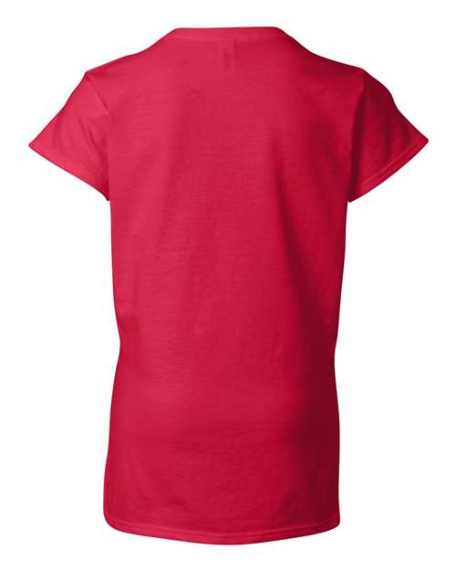 Gildan 64V00L Women's Softstyle® V-Neck T-Shirt - Cherry Red - back