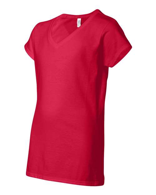 Gildan 64V00L Women's Softstyle® V-Neck T-Shirt - Cherry Red - side