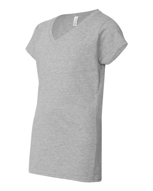 Gildan 64V00L Women's Softstyle® V-Neck T-Shirt - Sport Grey - side