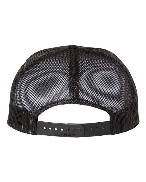 Richardson 168 Seven-Panel Trucker Cap - Heather Grey/ Black - back
