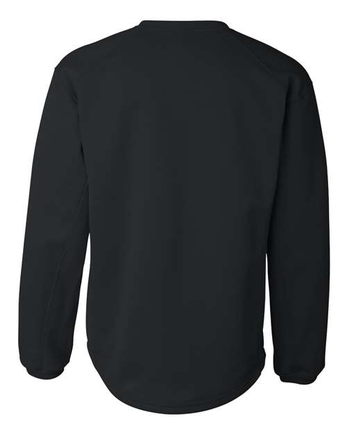 Badger 1453 Men's BT5 Performance Fleece Crewneck Sweatshirt - Black - back