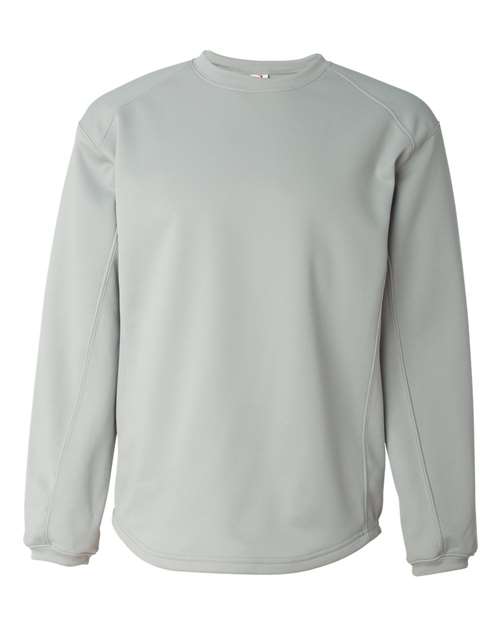 Badger 1453 Men's BT5 Performance Fleece Crewneck Sweatshirt - Silver - front