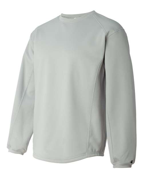 Badger 1453 Men's BT5 Performance Fleece Crewneck Sweatshirt - Silver - side