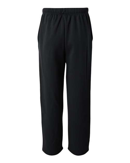 Badger 1478 Unisex Performance Fleece Open-Bottom Sweatpants - Black - back
