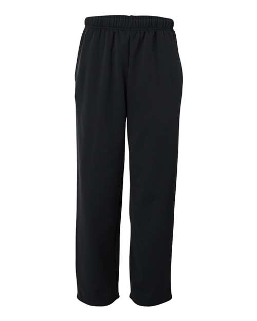 Badger 1478 Unisex Performance Fleece Open-Bottom Sweatpants - Black - front