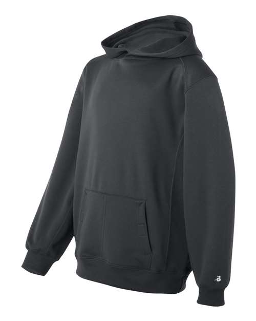 Badger 2454 Youth Performance Fleece Hooded Sweatshirt - Graphite - side