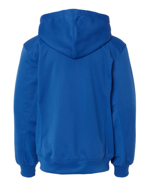 Badger 2454 Youth Performance Fleece Hooded Sweatshirt - Royal - back