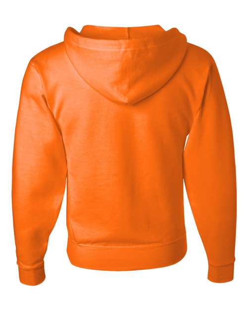 JERZEES 993MR Unisex NuBlend® Full-Zip Hooded Sweatshirt - Safety Orange - back