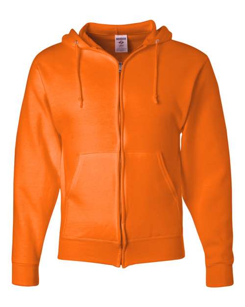 JERZEES 993MR Unisex NuBlend® Full-Zip Hooded Sweatshirt - Safety Orange - front
