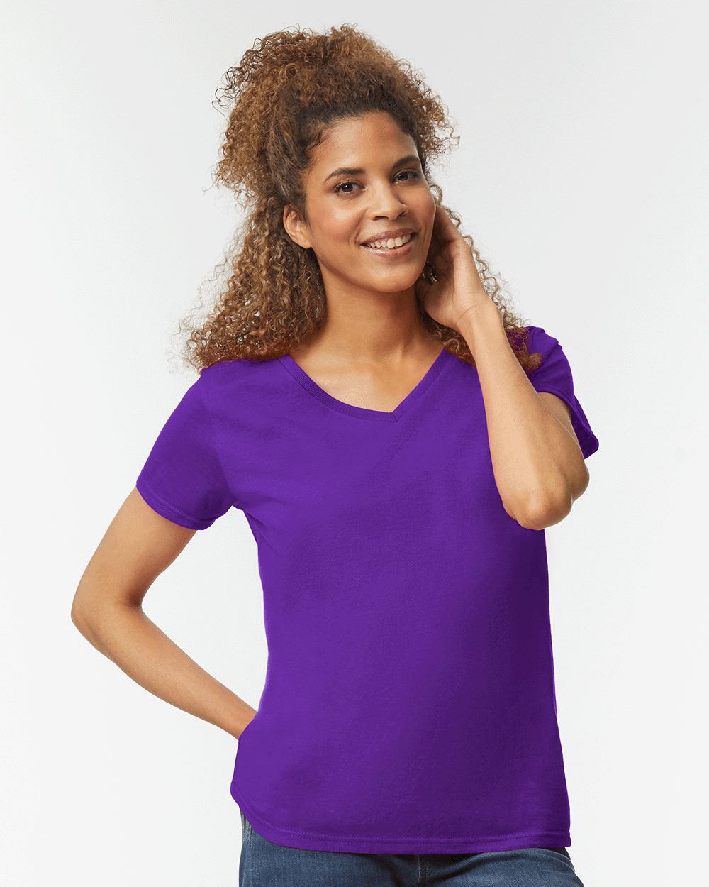 Gildan 5V00L Women's Heavy Cotton™ V-Neck T-Shirt - style