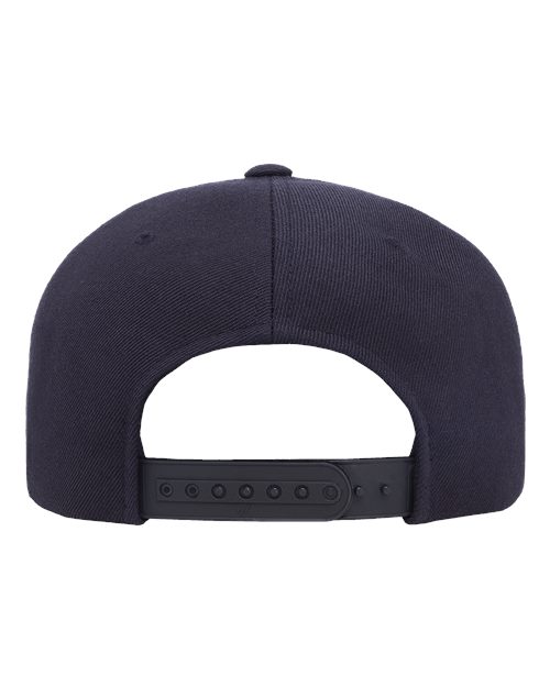YP Classics 6089M Premium Flat Bill Snapback Cap - Dark Navy - back