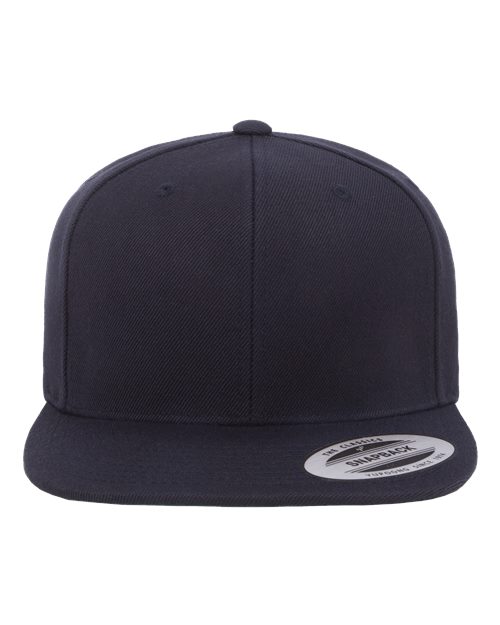 YP Classics 6089M Premium Flat Bill Snapback Cap - Dark Navy - front
