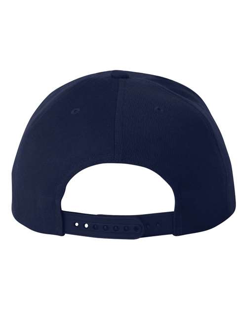 YP Classics 6089M Premium Flat Bill Snapback Cap - Navy - back