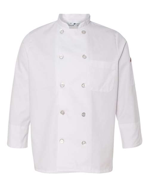 Chef Designs 0401 Women's Ten Button Chef Coat - White - front