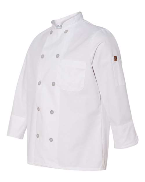 Chef Designs 0401 Women's Ten Button Chef Coat - White - side