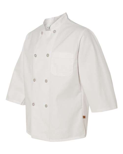 Chef Designs 0402 Three-Quarter Sleeve Chef Coat - White - side