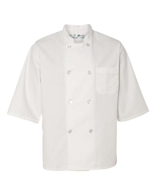 Chef Designs 0404 Half Sleeve Chef Coat - White - front