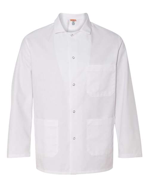 Chef Designs 0406 Gripper Front Short Butcher Coat - White - front