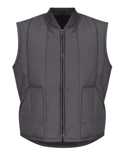 Red Kap VT22 Men's Quilted Vest - Charcoal - front