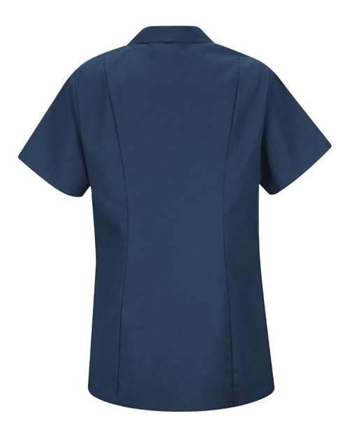 Red Kap KP43 Women's Zip Front Smock - Navy - back