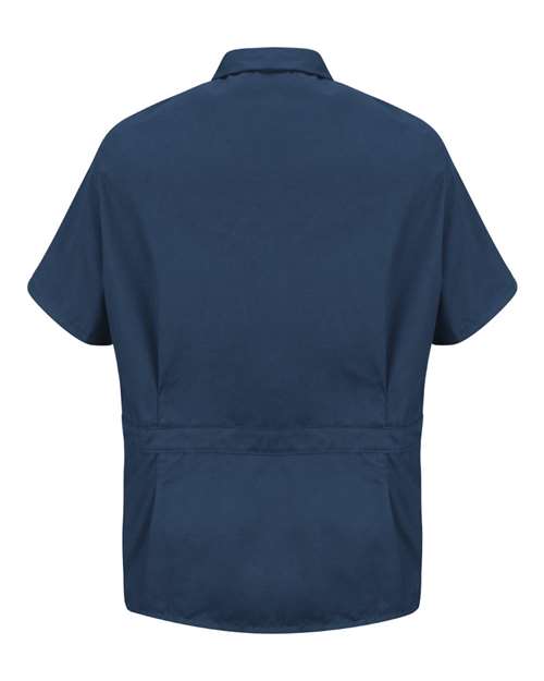 Red Kap KP44 Unisex Zip-Front Smock - Navy - back