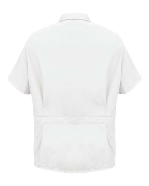 Red Kap KP44 Unisex Zip-Front Smock - White - back