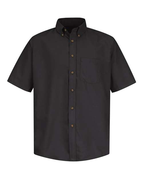 Red Kap SP80 Men's Poplin Short Sleeve Dress Shirt - Black - front