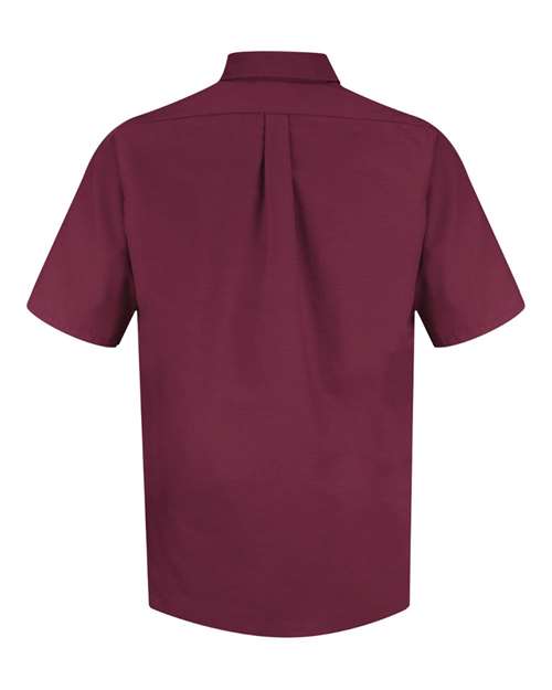 Red Kap SP80 Men's Poplin Short Sleeve Dress Shirt - Burgundy - back