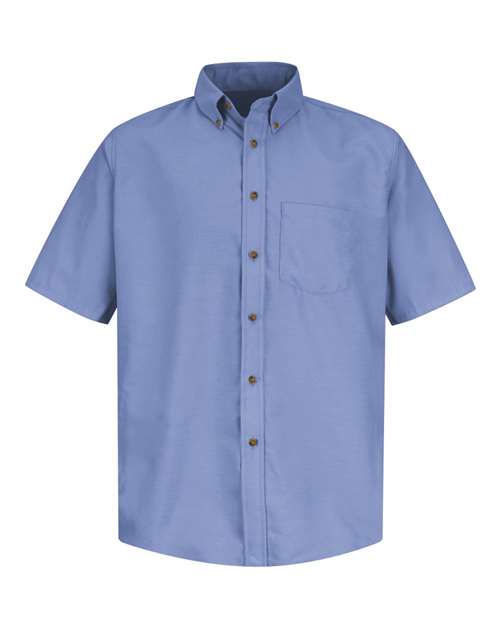 Red Kap SP80 Men's Poplin Short Sleeve Dress Shirt - Light Blue - front