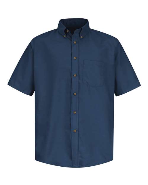 Red Kap SP80 Men's Poplin Short Sleeve Dress Shirt - Navy - front