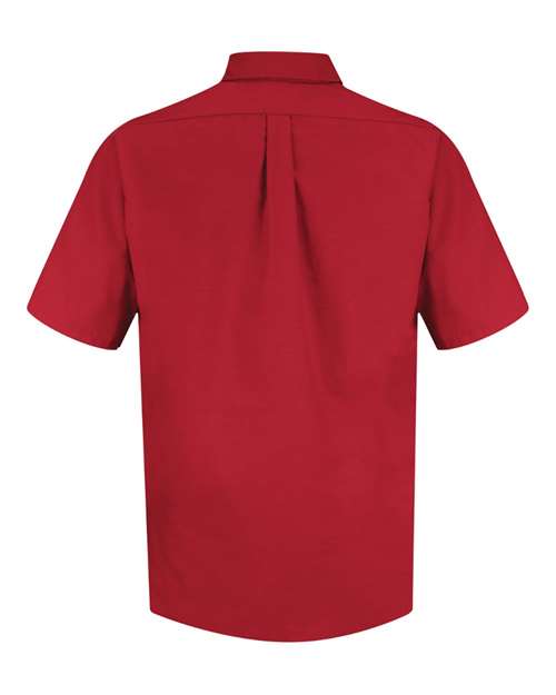 Red Kap SP80 Men's Poplin Short Sleeve Dress Shirt - Red - back
