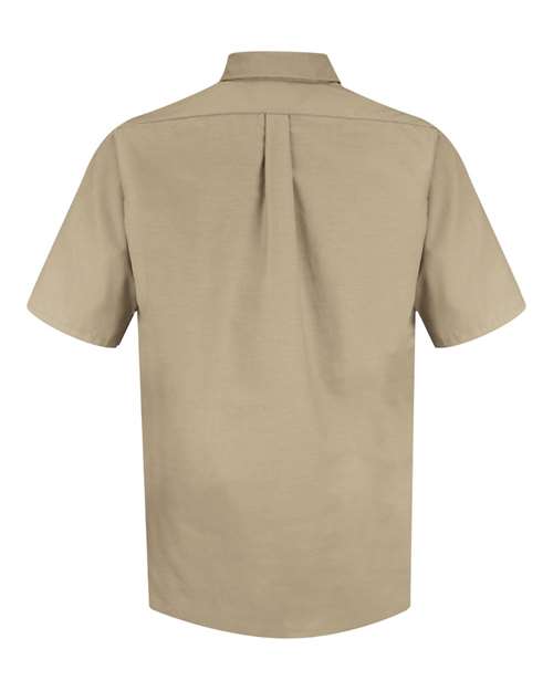 Red Kap SP80 Men's Poplin Short Sleeve Dress Shirt - Khaki - back