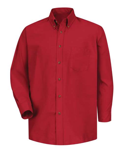 Red Kap SP90 Men's Poplin Dress Shirt - Red - front