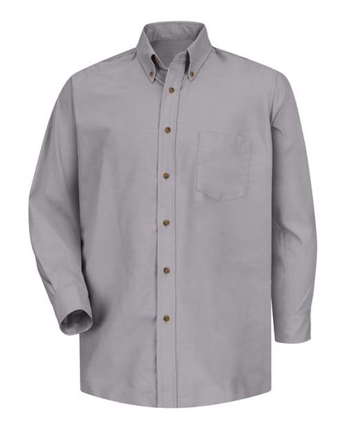 Red Kap SP90 Men's Poplin Dress Shirt - Silver Grey - front
