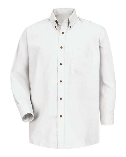 Red Kap SP90 Men's Poplin Dress Shirt - White - front