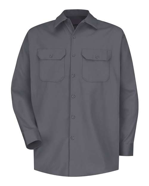 Red Kap SC70 Men's Deluxe Heavyweight Cotton Shirt - Charcoal - front