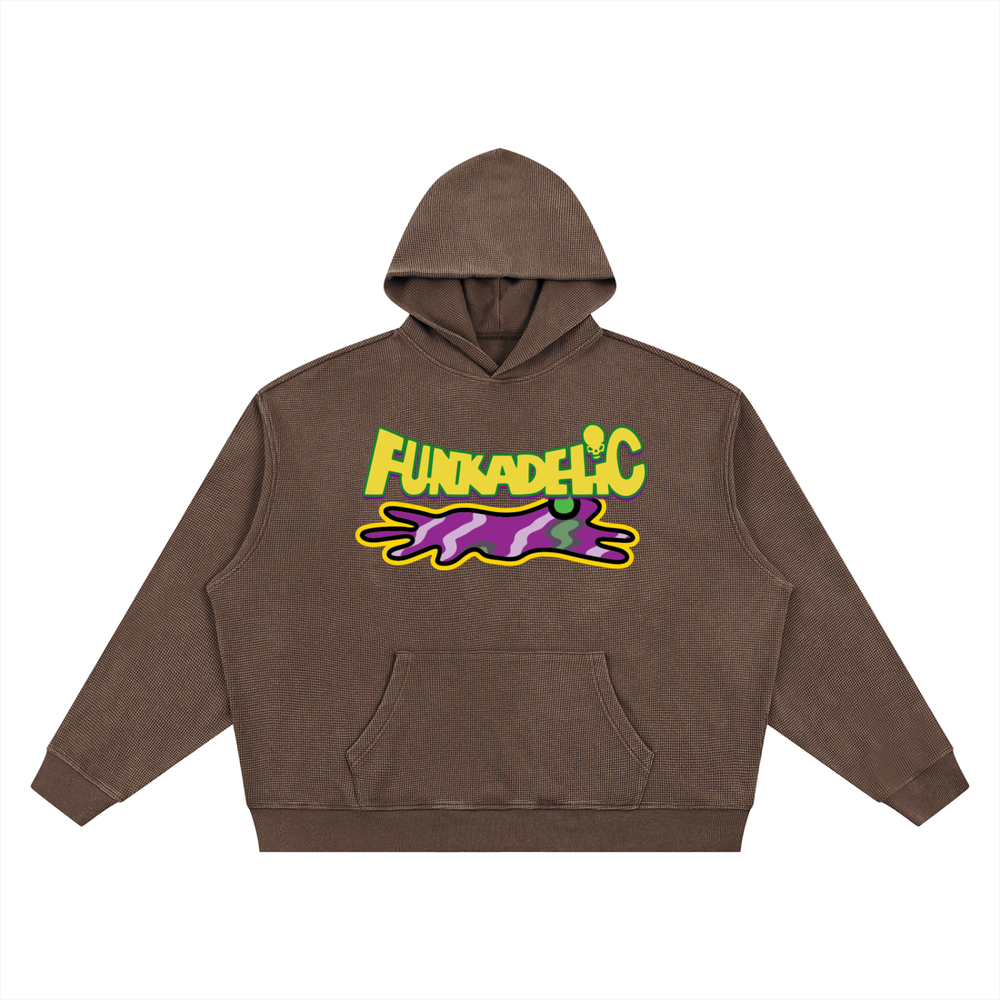 FUNKADELIC DRIP TOUR BUS EDITION Unisex Vintage Wash Waffle Boxy Hoodie